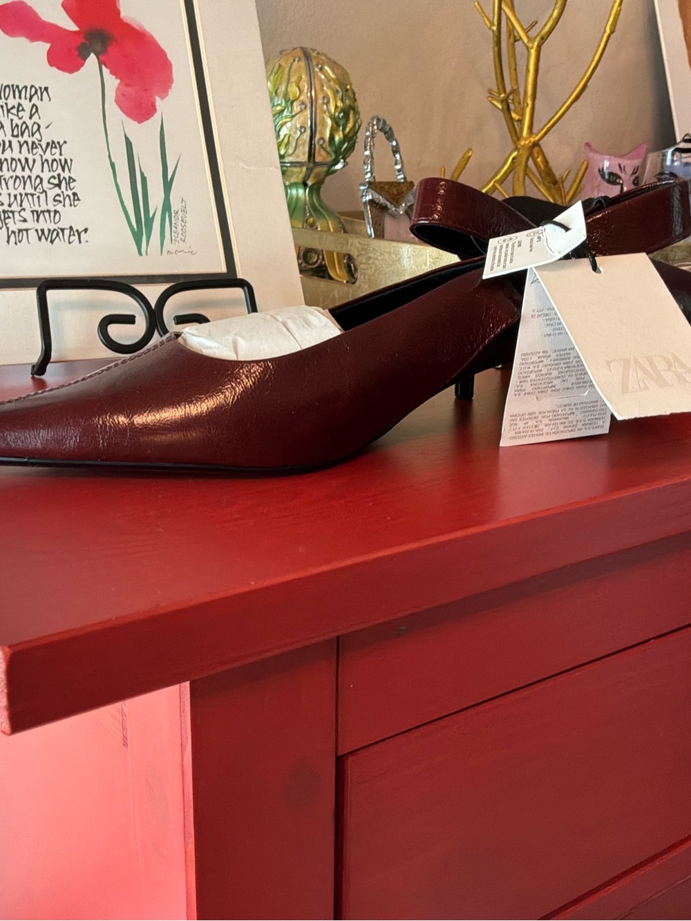 Zara Leather Slingbacks Heels - Picture 7 of 9